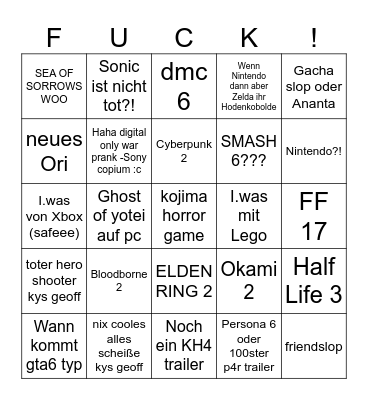 ONL Bingo Card