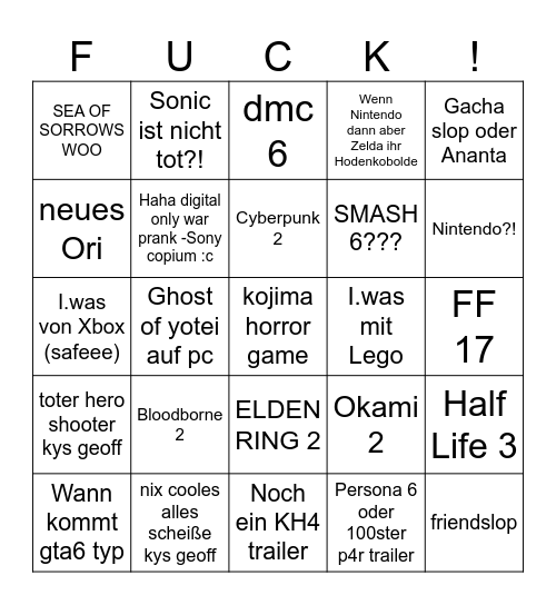 ONL Bingo Card