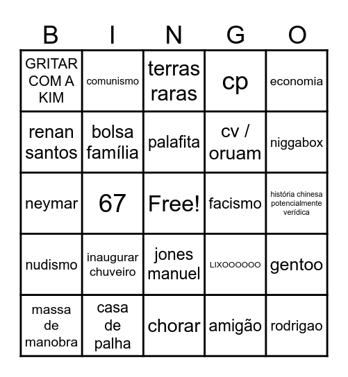 bingo jamal (bilingual) Bingo Card