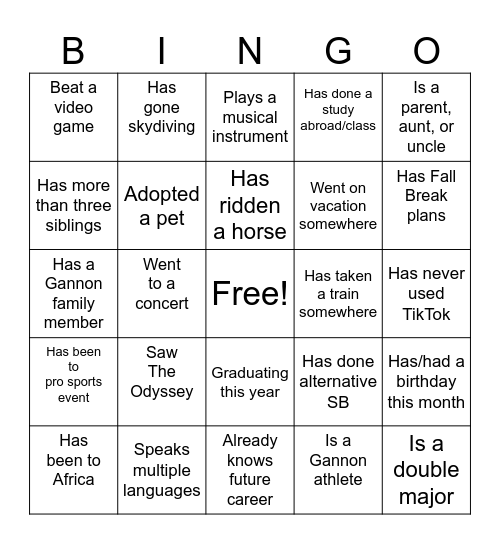 Research Methods Bingo Card
