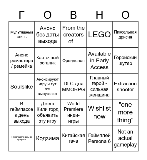 gamescom 2026 bingo Card