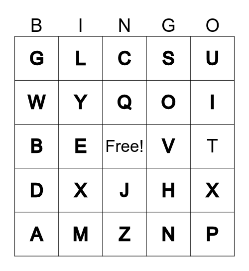 Bingo Card