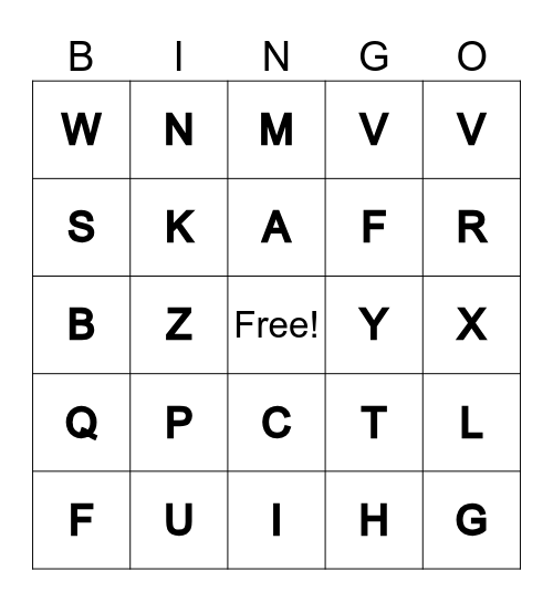 Bingo Card