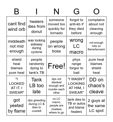 DMU p3 first part bingo Card