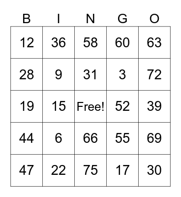 GRAN BINGO C.N.H. LA CUATROMIL Bingo Card
