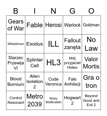 Gamescom 2026 Bingo Card