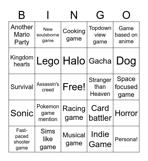 Mizu's Bingo Board Bingo Card