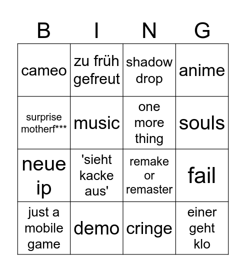ONL Bingo Card