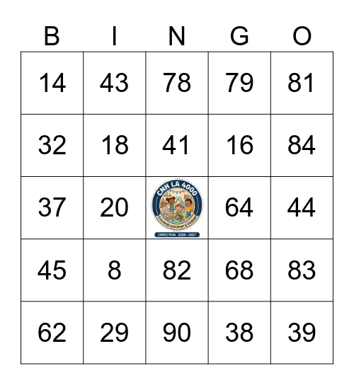 GRAN BINGO CNH LA CUATRO MIL.   POR UN ESPACIO DIGNO PARA TODOS Bingo Card