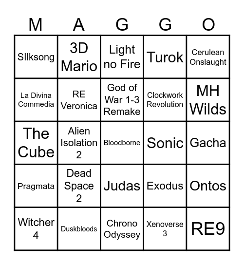 ONL Bingo Card