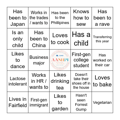 Scavenger Bingo Card