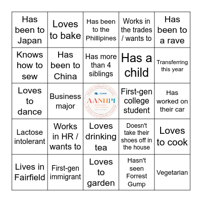 Scavenger Bingo Card