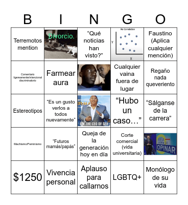 Back with this woman bingo 💀 Bingo Card