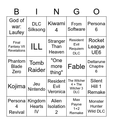 Gamescom 2026 Bingo Card