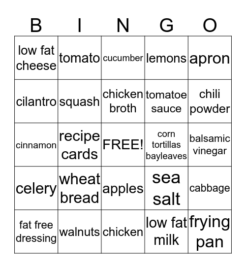 United HealthCare Healthy Bingo Card