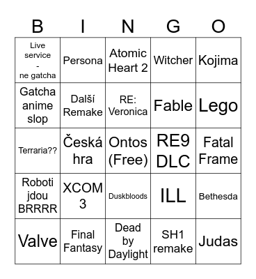 Gamescom 2026 Bingo Card