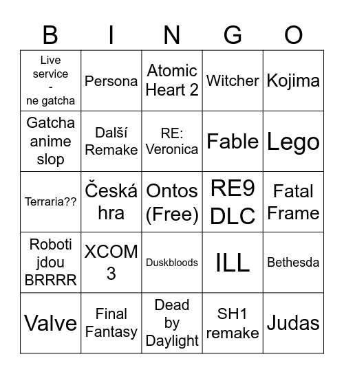 Gamescom 2026 Bingo Card
