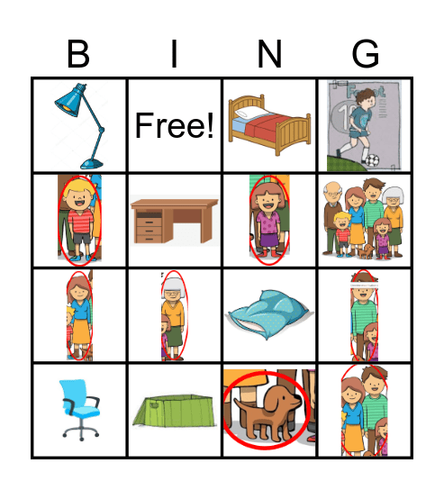 Vocabulaire U3 Bingo Card