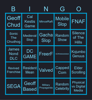 Gamescom 2026 Bingo Card