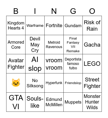 Gamescom 2026 Bingo Card