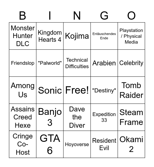 ONL 2026 Bingo Card