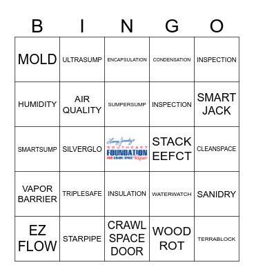 CRAWL SPACE BINGO Card