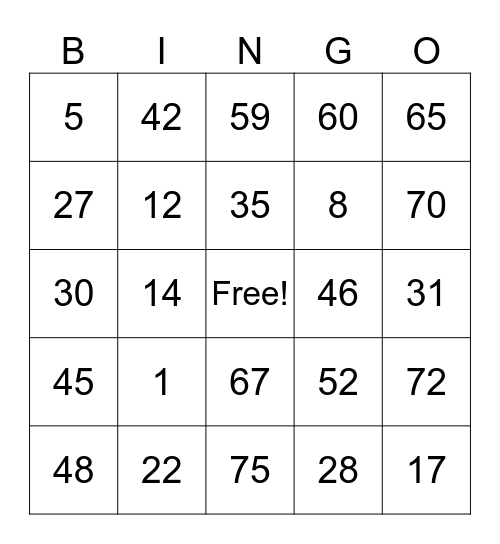 Parroquia Nuestra Señora del Carmen Bingo Card