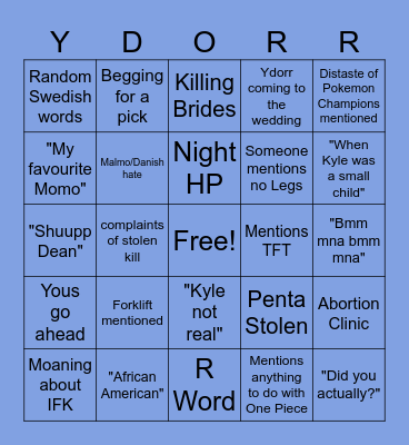 ELIAS MY ELIAS Bingo Card