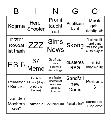 ONL Bingo Card