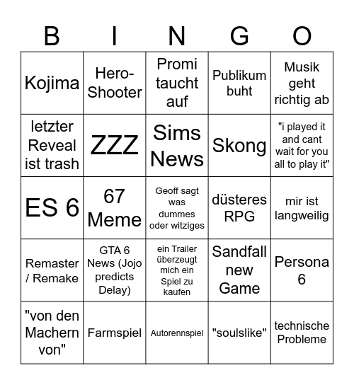 ONL Bingo Card