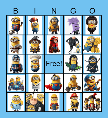 MINION BINGO!! Bingo Card