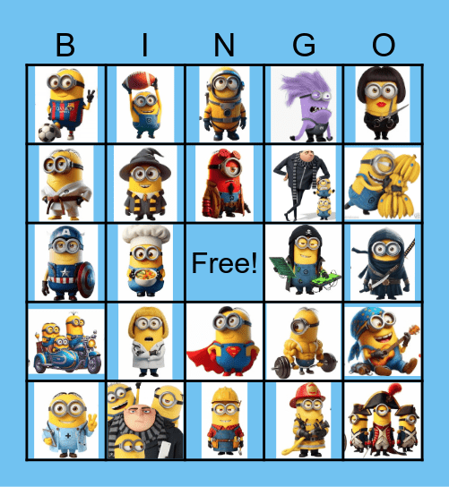 MINION BINGO!! Bingo Card
