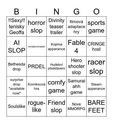 GAMESCOM 2026 Bingo Card