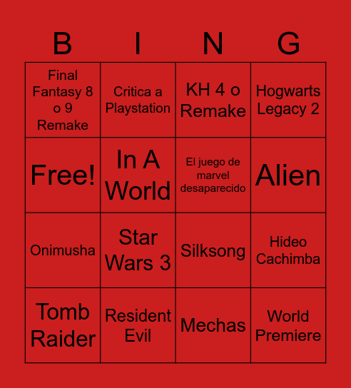 Doritos y Porros Bingo Card