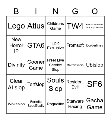 Gamescom ONL Bingo Card
