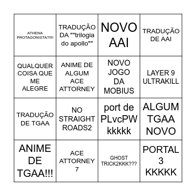EXPECTATIVAS Bingo Card