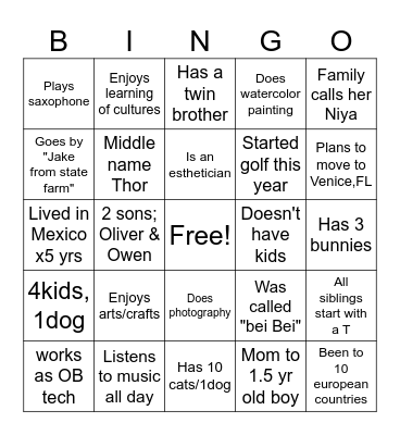 HSC Fall 2026 Bingo Card