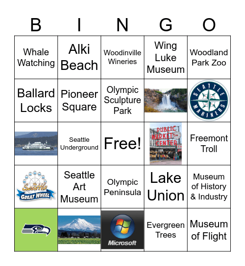 Seattle Bingo Card