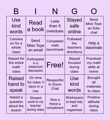 Coral Crew Quest Bingo Card
