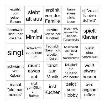 Jojo ... Bingo Card