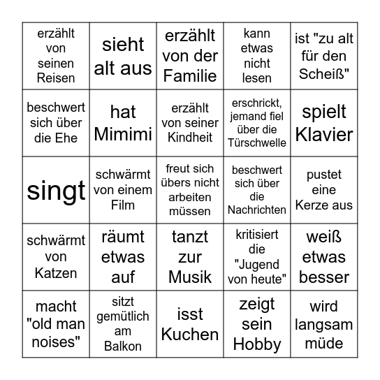 Jojo ... Bingo Card