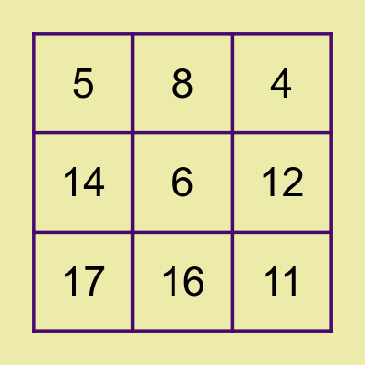 ¡Lotería de dados! Bingo Card