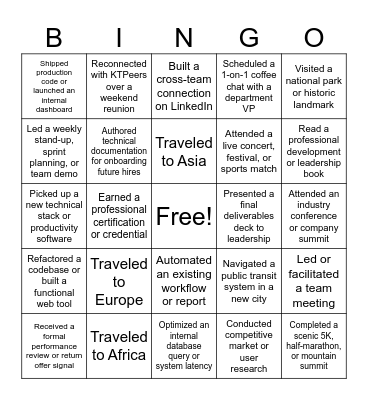 Summer Bingo Card