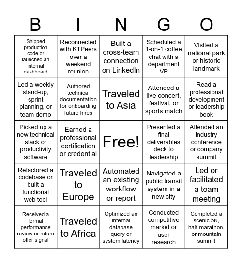 Summer Bingo Card