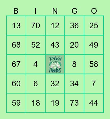 DIA DE LA MADRES- ASERRI Bingo Card