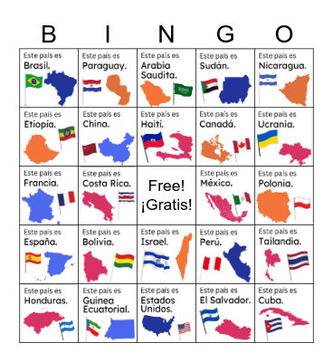 Este país es ... Bingo Card