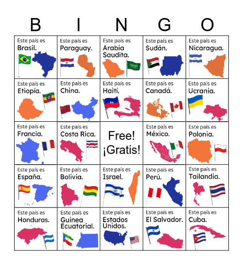 Este país es ... Bingo Card