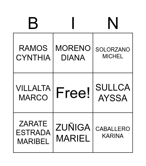 Bingo Jurídico Bingo Card