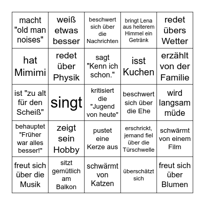 Jojo ... Bingo Card