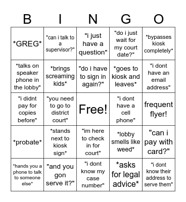 COUNTER BINGO! Bingo Card